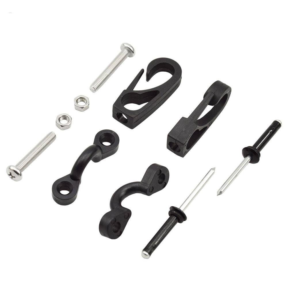 Kayak Canoe Elastic String C Rings Hooks Screw Set for Inflatable Surfing Boat Sport