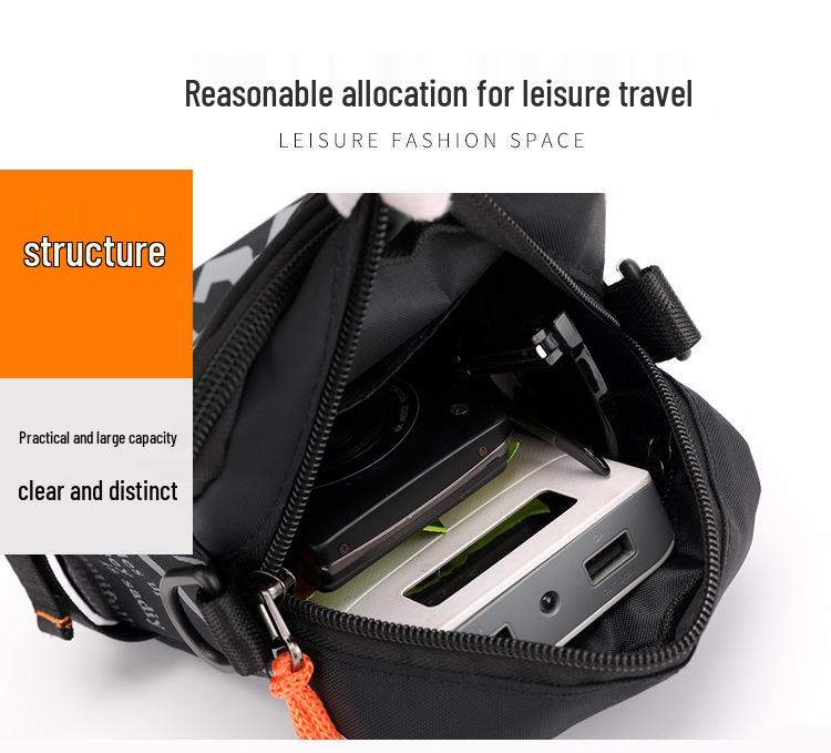 Haoshuai Herren Multifunktionale Outdoor Crossbody- und Hüfttasche