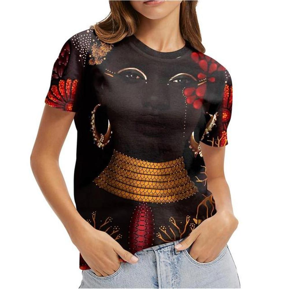 Vielseitige Harajuka Cartoon Mädchen Porträt Druck T-Shirts Damen Pullover Kurzarm Sommer Neu Designer Lässig O-Ausschnitt Weiblich