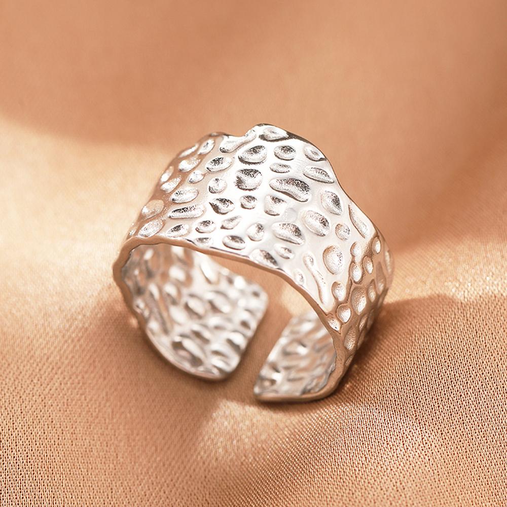 

Кольца из нержавеющей стали Винтажные Изысканные Полые Регулируемые Открытые Кольца Заявления Легкие Роскошные Модные Кольца Для Женщин Циркон Новые