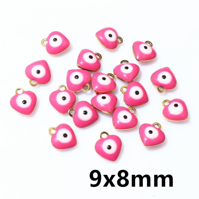 20pcs 10x8.5mm Enamel Evil Eyes Star Charms Pendant Stainless Steel DIY Jewelry Making Accessories Findings Bracelet Earrings