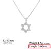 Jeshayuan Star of David Pendant Necklace with Zircon Bling David Star Necklace Luxury Anniversary Wedding Jewelry Gift