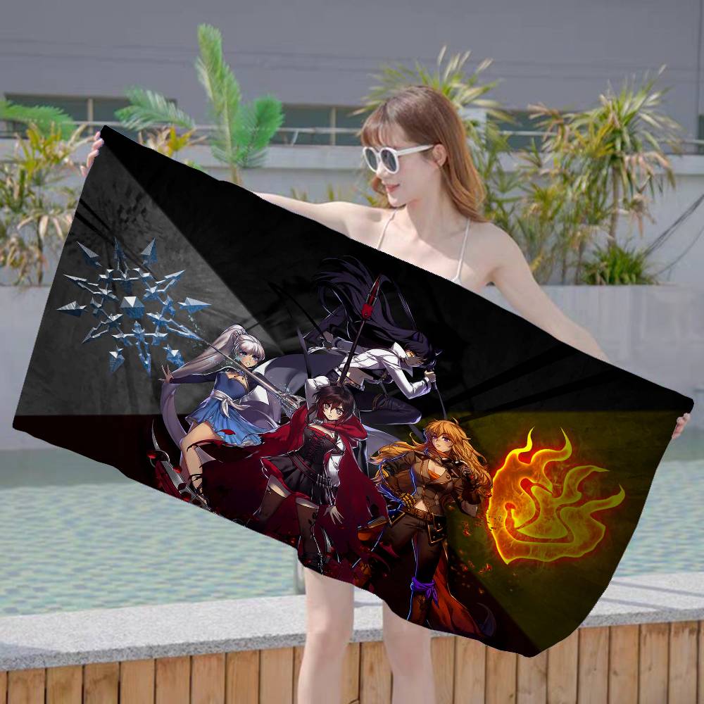 RubyRose RWBY Anime Microfiber Printed Beach Towel Mountain Climbing Yoga Beach Swimming Running Absorbent Soft Towel