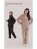 Women's Cloud Coral Fleece Pajama Set - Autumn/Winter 2025, High-Neck Flannel with Plush Velvet