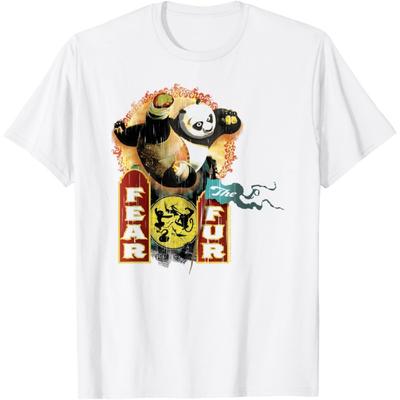 Kung Fu Panda Fear The Fur Furious Five Symbol Portrait T-Shirt