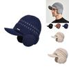 Knitted Winter Hat For Men With Ear Flaps Breathable Warmth For Outdoor Activities
