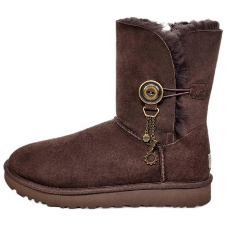 UGG Fashion Round Toe Short Mid-Calf Snow Boots Women boots Brown 1118933-CHO
