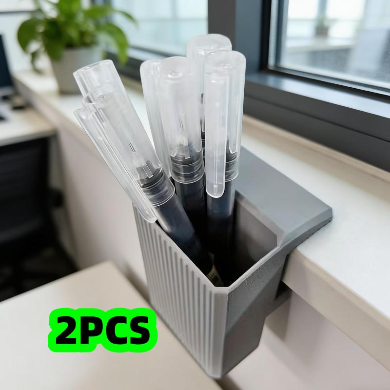 1/2-Pack Set with Spiral Switch Design, Space-Saving, Perfect for Thicker Desks, Ideal for Home and Office Organization, Gray Clip-On Pe