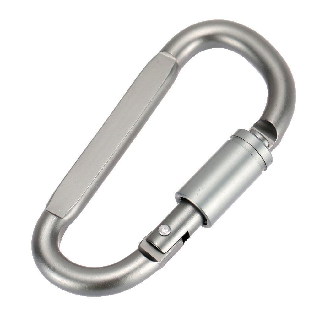 Lixada D-Ring-Karabiner aus Aluminiumlegierung, Schraubverschluss, Haken zum Aufhängen, Schnalle, Schlüsselanhänger für Camping, Wandern
