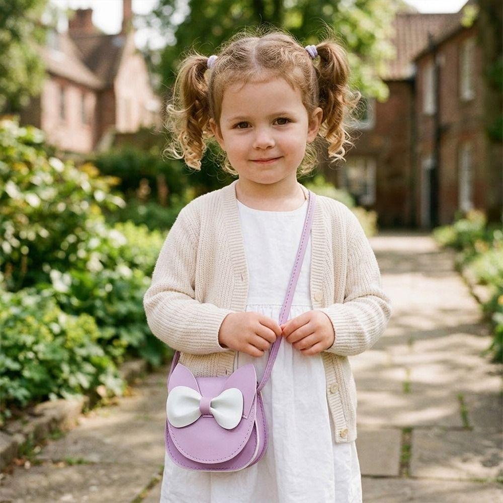 Portable Princess Kids Crossbody Bag Bow Cartoon Mini Shoulder Bags Kids Small Bag Children