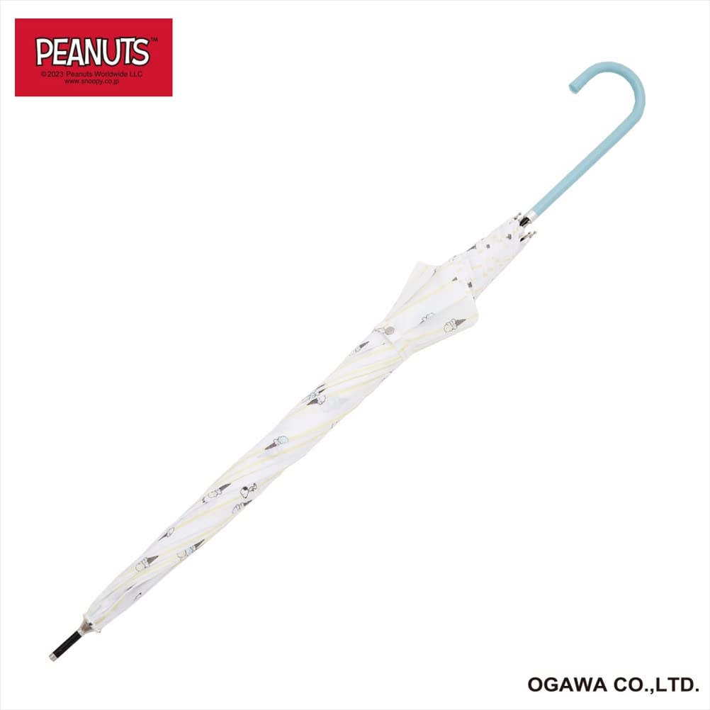 Ogawa Snoopy Women's Umbrella, Peanuts Ice Cream Design, 60cm, 7 Ribs, Jump Style, 90579