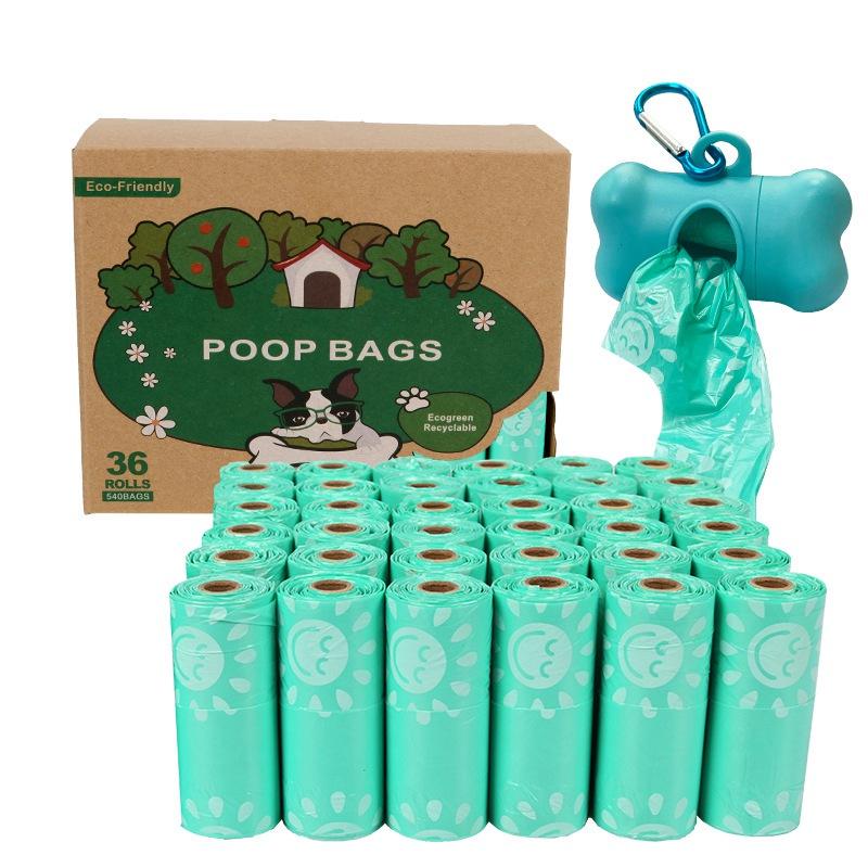 4-40 Rolls Biodegradable Pet Garbage Bag Compostable Vest Style Cat Dog Poop Trash Bags Outdoor Pets Eco-Friendly Poop Bags