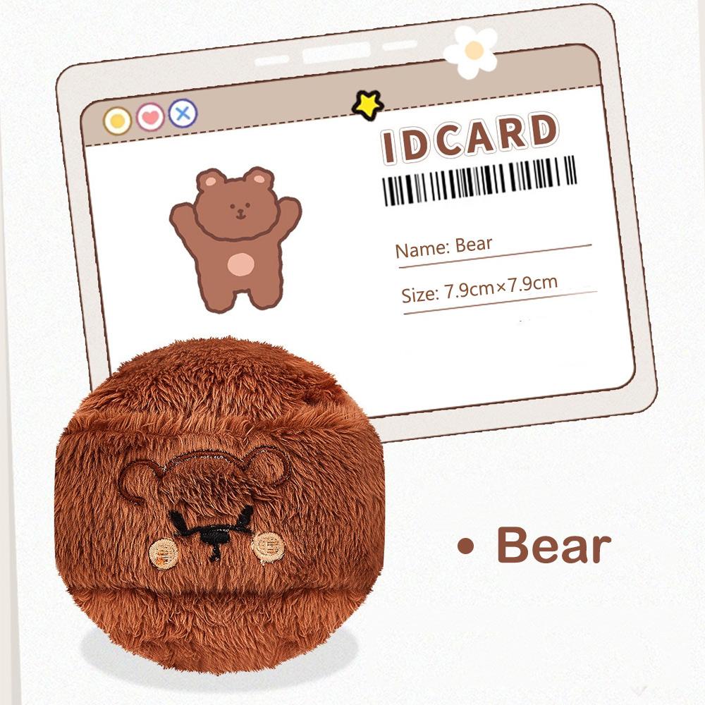 GECOMO Bear Long Velvet Powder Puff No Powder Blush Setting Flocking Powder Puff Plush Air Cushion
