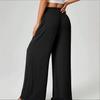 Summer eBay European and American women's clothing loose elastic waist drawstring trousers wide leg trousers ice silk trousers
