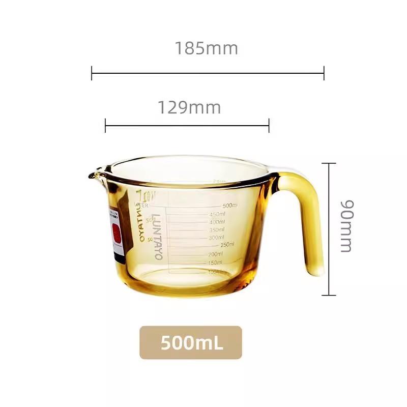 Luntayo Food Grade Glass Measuring Jug With Handle For Kitchen Use