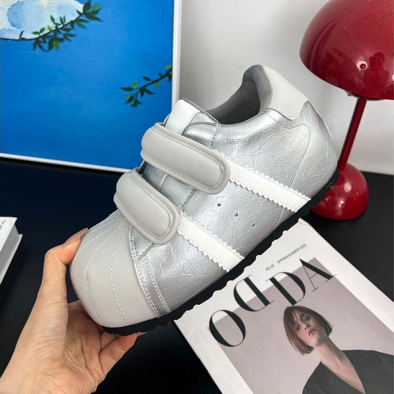 Velcro ugly cute shell head German training bread shoes 2025 new versatile inner height increase casual sports board shoes women's shoes