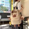 Schoolbag Kapibara school bag large capacity girl junior high school primary school students funny backpack capybara cute cartoon backpack