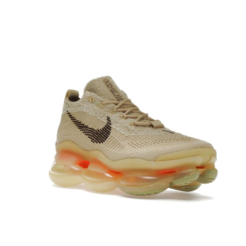 Nike Zapatillas Air Max Scorpion Flyknit Sesame para mujer, color marrón, leche de coco, trigo y oro DJ4702-200