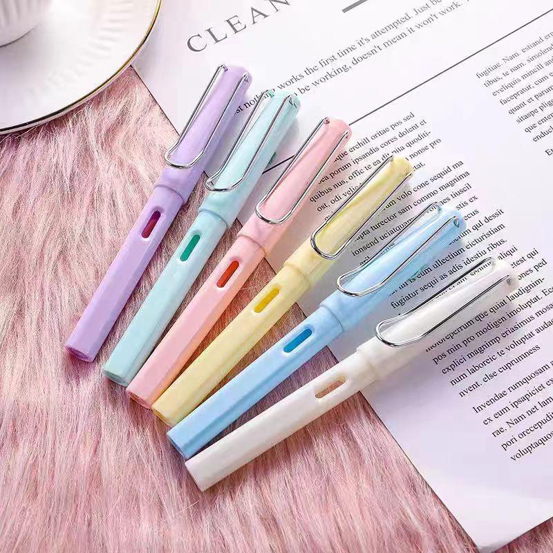 Colorful Ergonomic Fountain Pen for Students - Perfect for Writing Practice and Custom Logo Gifts
