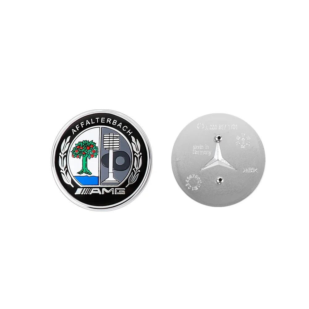 57MM ABS Car Front Emblem Cover Stickers Auto Decoration Accessories For Mercedes Benz AMG AMG A B C Class GLA CLA GLB W447 W204