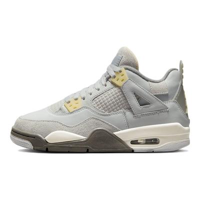 Air 4 Retro SE Craft GS Photon Dust Çocuk Spor Ayakkabıları Gri Soluk Vanilya Off-White DV2262-021
