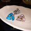Rhinestone Oval Open Ring Stylish Index Finger Rings Luxury Hand Jewelry for Women