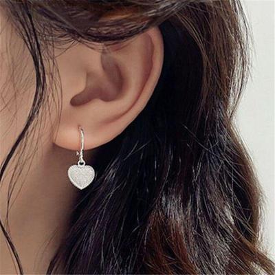 Matte Drop Heart Stud Gifts Womens Jewellery Earrings