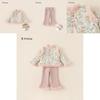 Traditional Chinese Girl Dress Up Set With Warm Long Sleeve Top And Pants For Kids Winter Wear