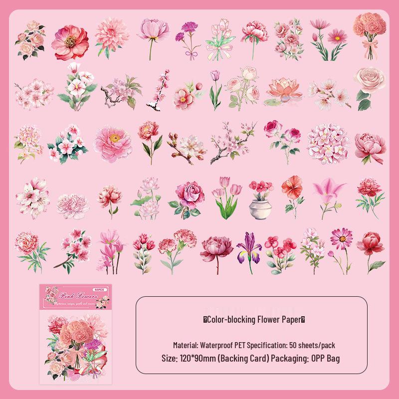 Waterproof Transparent Stickers: Plant & Flower DIY Decoration for Water Bottles & Journals
