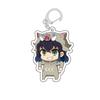 Demon Slayer Kimetsu no Yaiba Anime Pajamas Series Tanjiro Kamado Tokito Muichiro Acrylic Double Sided Lovely Keychain Transparent
