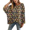 XY-LK01-Pullover hollow blouse 3D printed sweater spring and summer new