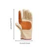 Canvas Gloves with Leather Palm Heavy-Duty Work Reinforced