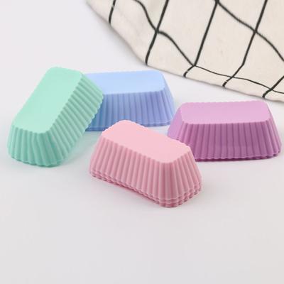 5Pcs Silicone Cake Molds Rectangular Muffin Cup Cake Baking Mould Kitchen Pastry