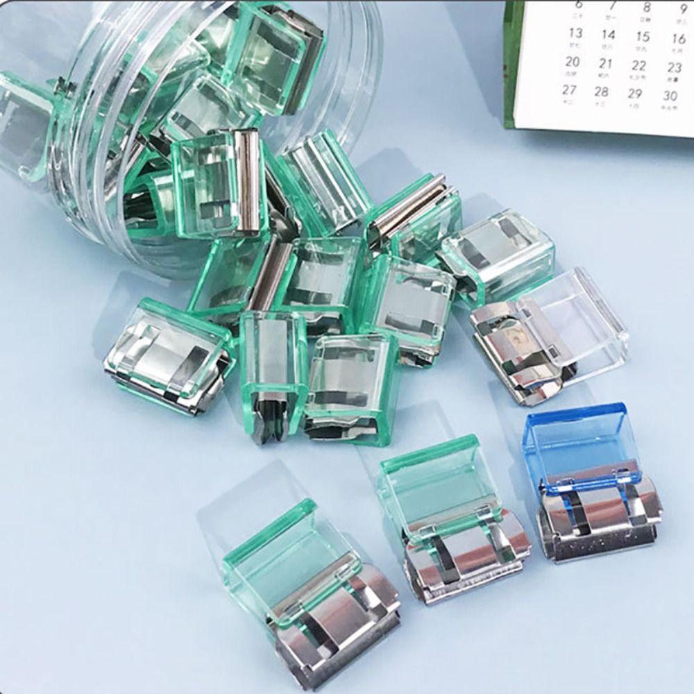Morandi Color Letter Paper Clip Transparent Test Paper File Folder Push Clip  School Office