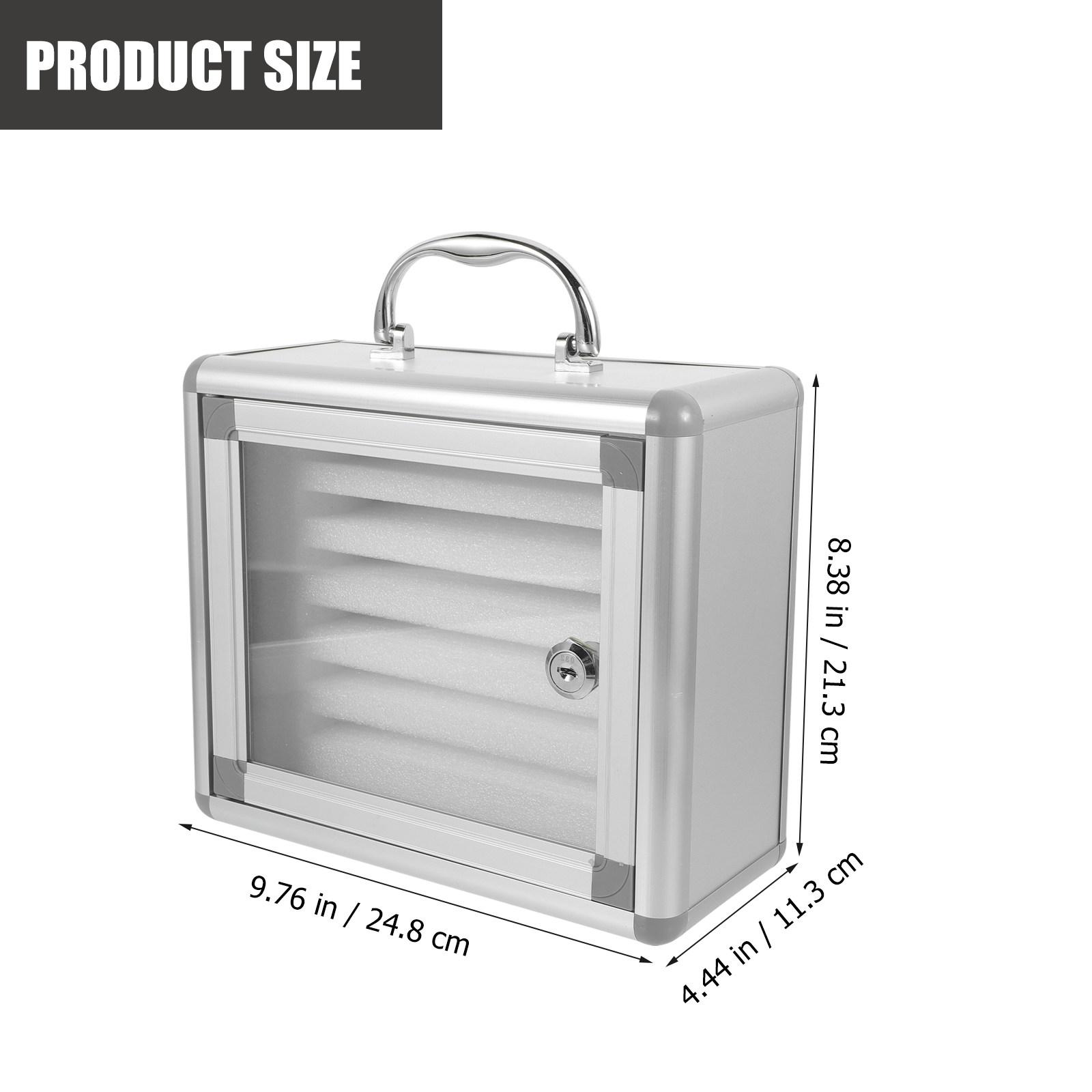 

Premium Mobile Phone Storage Box Sturdy Anti-Pressure Padded Design Wall-Mountable Handle for Schools Offices Factories Cell светло-серый