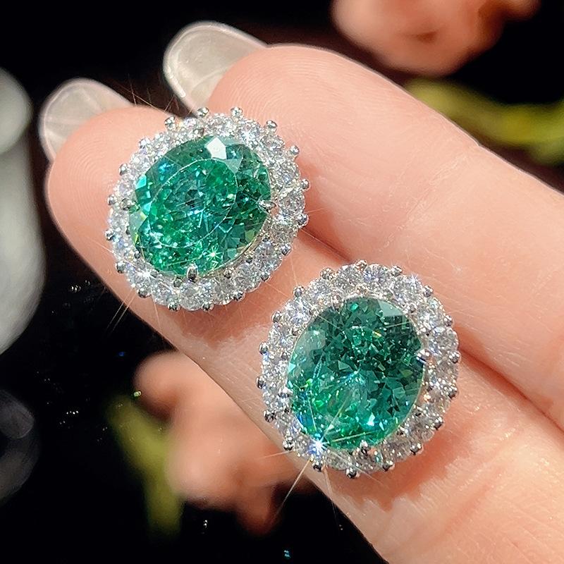 Jewelry Copper Bottom Gold-Plated Simulation Bird'S Nest Chepala Green Suit Women 15 * 20-13 * 18