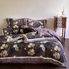 French Retro High-End Milk Velvet Winter Bedding Set - Warm Fleece-Lined Quilt Cover, Thickened Four-Piece Set