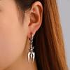 Retro Skull Hoop Earrings Gothic Hypoallergenic Fashion Charm Couple Circle Earrings Halloween Gifts