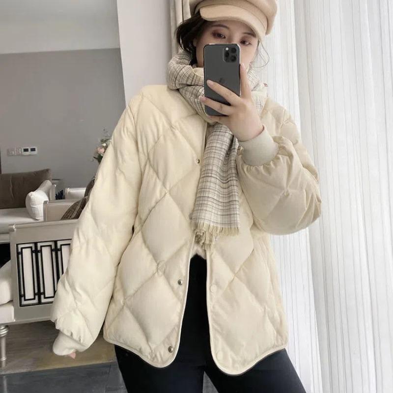 Spring new short coat small down cotton clothes with women's loose diamond cotton clothes