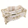 [Rose Pattern Tissue Box] Golden-plated Luxurious Tissue Box - Rose Pattern, European and American Style - Suitable for Multiple Rooms and Occasions