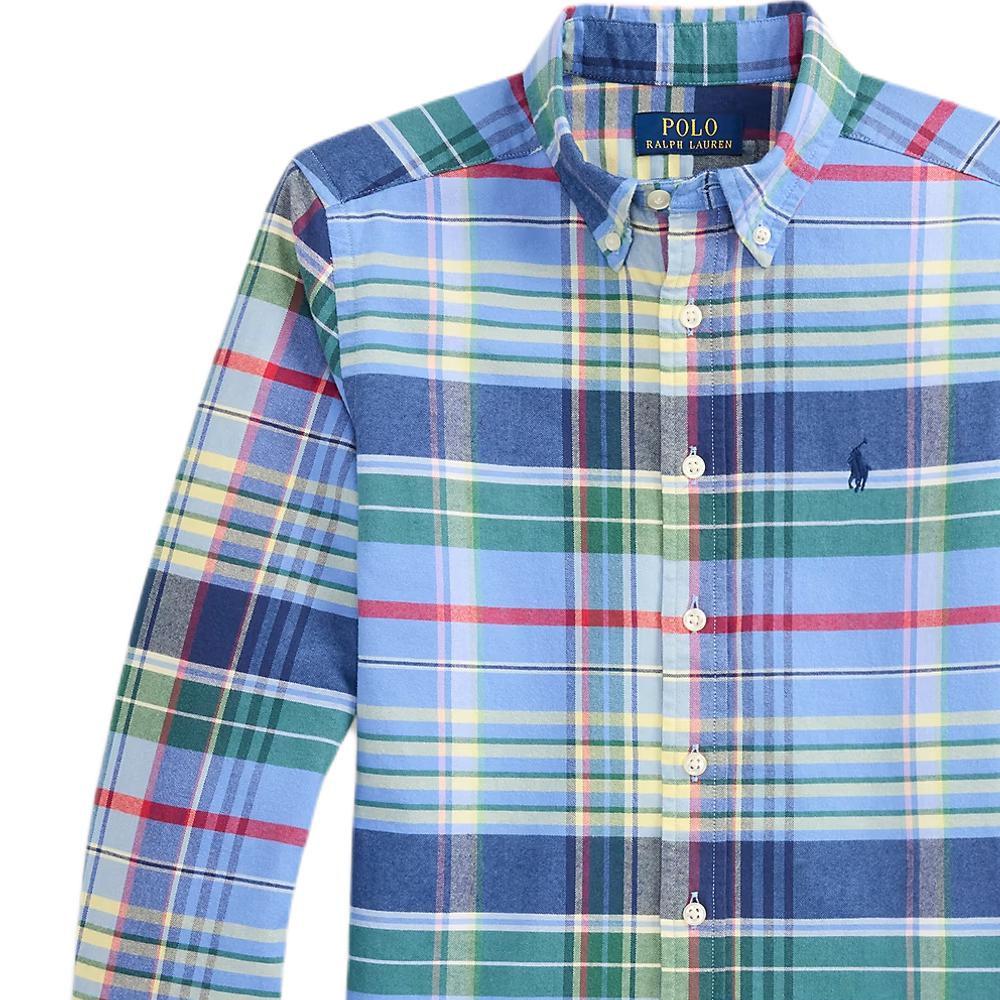 Polo Ralph Lauren Casual Shirt Plaid Flannel Collar Long Sleeve Kids Kids Shirts 323979315-003