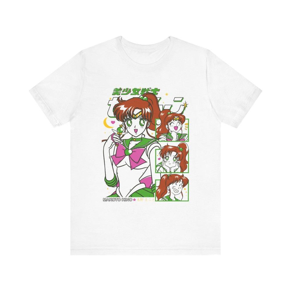 Sailor Moon Tsukino Usagi Unisex Pure Cotton T-Shirt 2026 Summer Hot Anime Print Loose Casual Parent-Child Short Sleeved Top