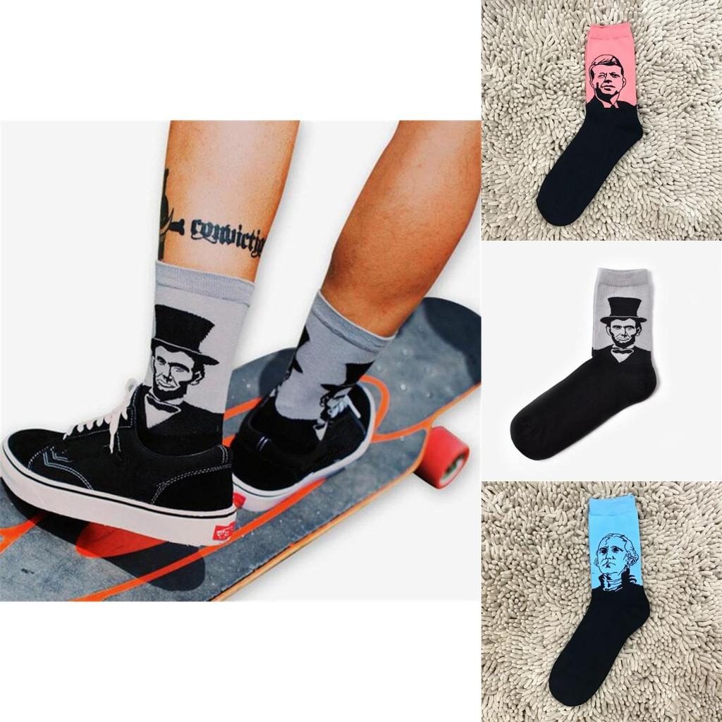 Lyxiga Streetwear President Queen Strumpor För Älskare Bomullsblandning Komfort