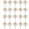 20PCS Compressed Wool Wool Felt Polishing Wheel Mandrel Mounted Round Wheel Head Grinding Wheel Mini Detail Finishing