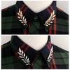 1pair Trendy Tree Leaf Brooch For Women Men Exquisite Leaves Female Brooches Collar Needle Party Jewelry Accessories Gifts