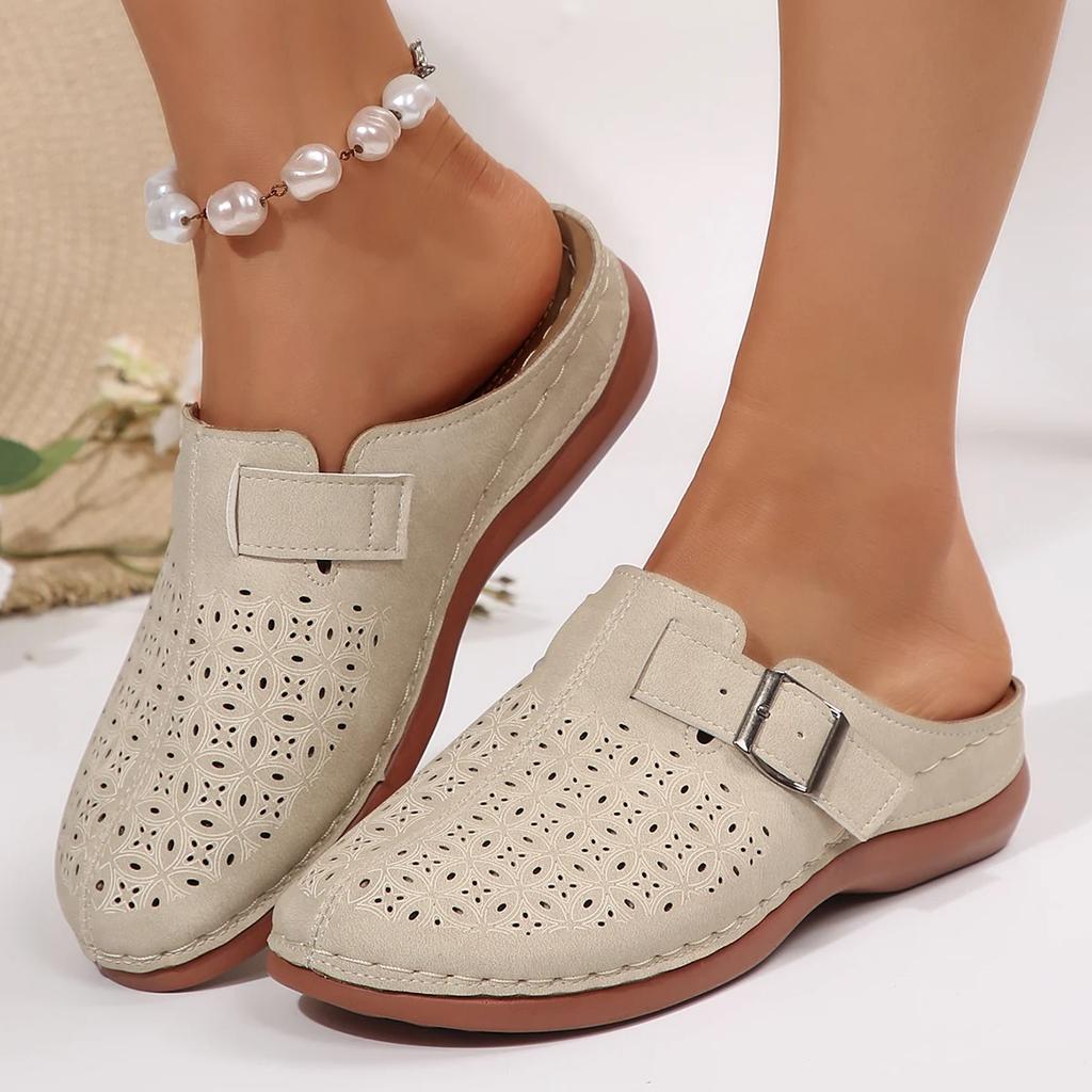 Fashion Summer Sandals Chic Womens Wedge Sandals - Effortless Slip-On Platform Shoes with Comfort Cushioning for Casual Style Slippers