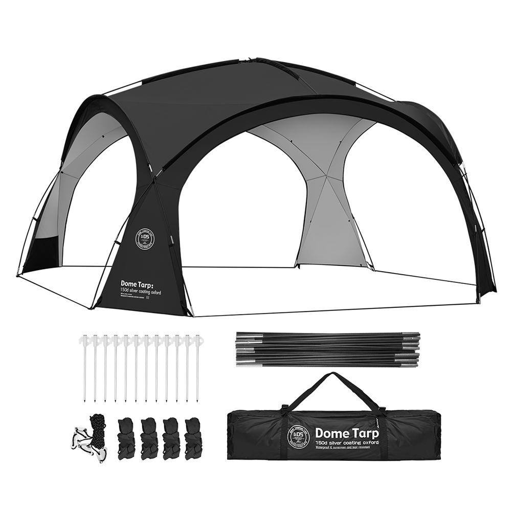 Outdoor Silver Coated Canopy Rainproof Sunscreen Self-driving PU3000MM Awning For Camping Dome Shelter Sunshade Beach Tent Dome