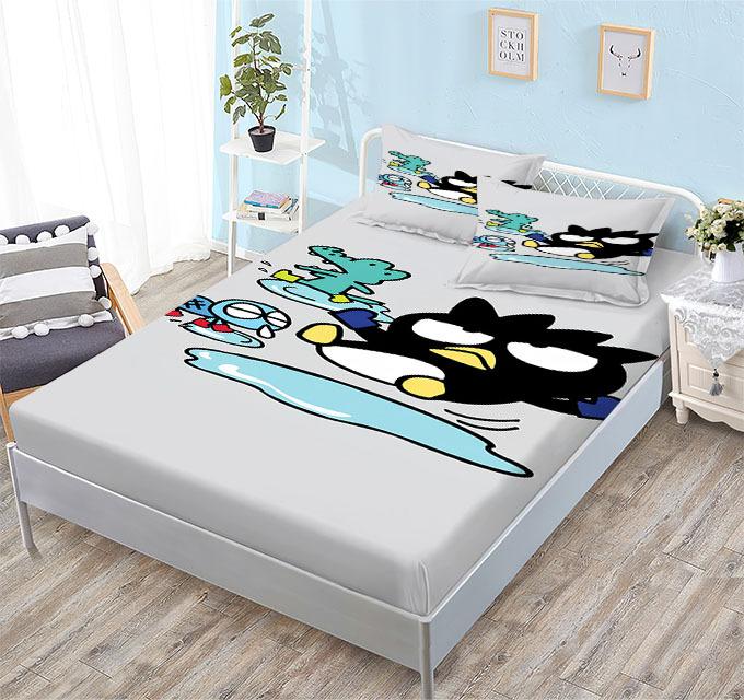 Grinding Mattress All-Inclusive 3D Digital Printing Cartoon Cute Cool Penguin Series Mattress Set