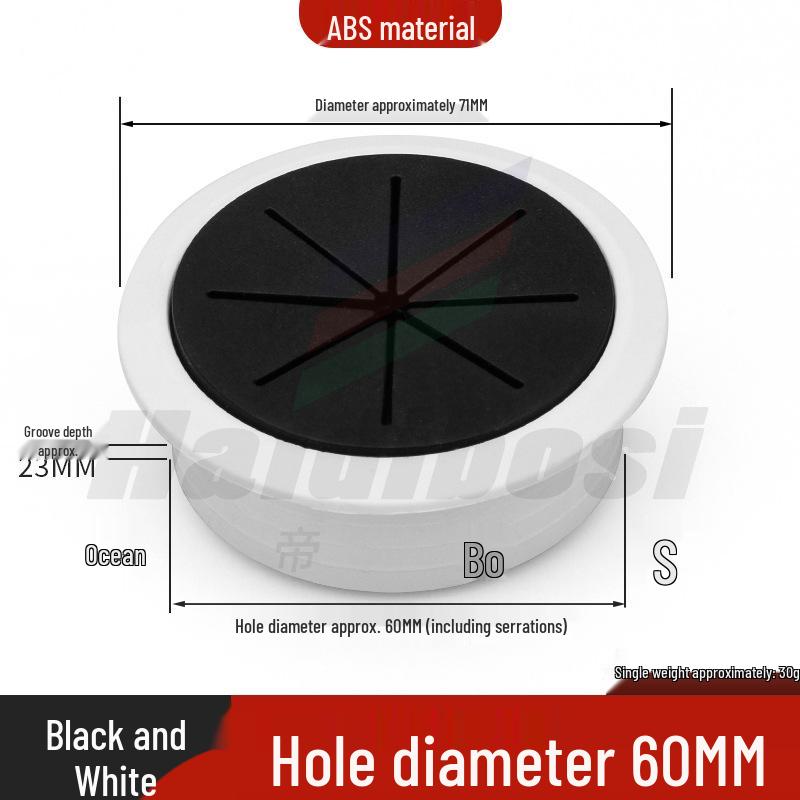 Desktop Decorative Cable Management and Sealing Cover for Desk Cable Holes