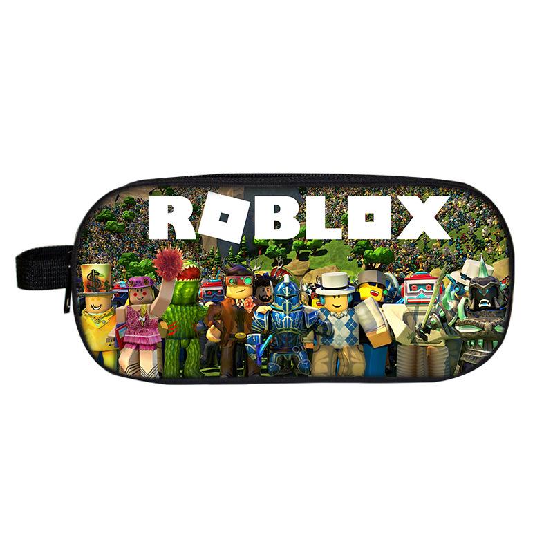 Roblox Double-Layer Pencil Case for School Students - Cartoon Fashion Stationery Box